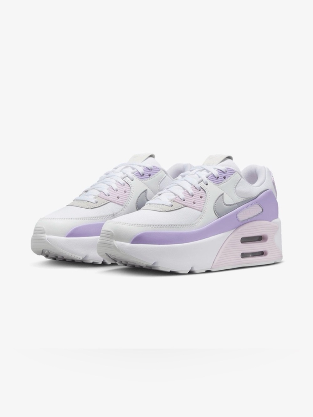 Nike Women's Low-Top Sneakers in White and Lavender